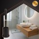 Ruhhy Silicone Toilet Brush with Holder, Black