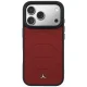 Mercedes Leather Mesh with Bow Line MagSafe Case for iPhone 17 Pro, Red