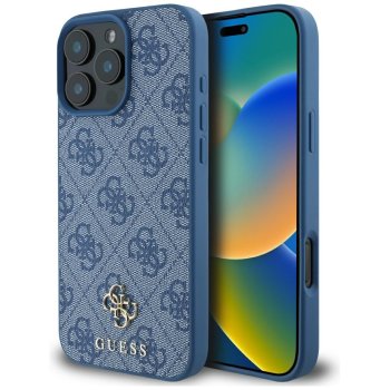 Guess HC PU 4G Small 4G and Classic Phone Case Cover iPhone 16 Pro Max MagSafe - Blue