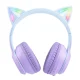 ONIKUMA B90 Wireless Gaming Headset with RGB Cat Ears, Blue/Purple
