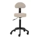 Hairdressing Stool Gabbiano D026 with Backrest, Beige