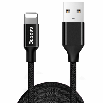 Baseus Yiven USB to Apple iPhone Lightning Cafule Data Charging Cable, 1.5A, 3m, Black