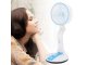 Wireless Foldable Adjustable Floor Table Fan with LED Lighting, 15-44 cm, Blue