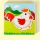Wooden Layered Puzzle Chicken Life Cycle Montessori Toy for Kids Mwz-3154