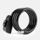 Wozinsky WPB-01R Portable Bike Lock with Anti-Theft Cable and 2 Keys Electric Bikes and Motorcycles - Black