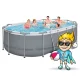Bestway 56620 Power Steel Frame Pool 427x250x100 cm, 18-in-1 Set