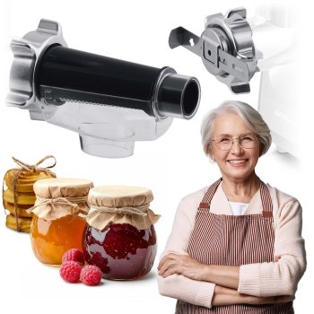 Berdsen Food Strainer and Cookie Press Attachment Set for Meat Grinder