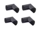 Foam Furniture Corner Protectors, Black, 4 pcs