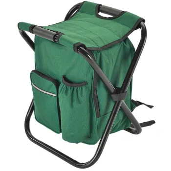 Folding Fishing Chair with Backpack and Cooler Bag 3in1