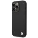 BMW iPhone 14 Pro Case Silicone Metal Logo, Black