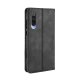 Xiaomi Mi 9 Lite / CC9 / CC9mt Vintage Style Magnetic Leather Wallet Case Cover, Black