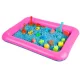 Kruzzel 00022712 Kinetic Sand with Inflatable Sandbox and Molds, 2 kg, Blue