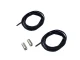 No-Tie Elastic Shoelaces for Shoes 100cm, Black, 2 Pcs