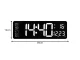 Large Digital LED Wall Clock with Remote, Temperature and Alarm, Black