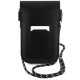 Hello Kitty Leather Hiding Kitty Cord pleca somiņa, melna