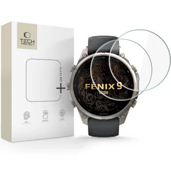Tech-Protect Glass Fit+ apsauginis stiklas Garmin Fenix 9 Pro 47mm, 2 vnt.