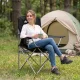 Folding Camping Chair MOUNTAIN GOAT with Armrests, Black