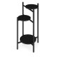 ModernHome 3 Tier Metal Plant Stand Indoor Flower Pot Holder for Living Room, black