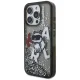 Karl Lagerfeld Liquid Glitter Choupette Case for iPhone 16 Pro Max - Black