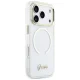 Guess IML Script Metal MagSafe Case for iPhone 17 Pro, Clear