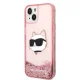 Karl Lagerfeld Glitter Choupette Head Case for iPhone 14 Plus / 15 Plus - Pink