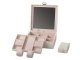 Jewelry Case Display Box Storage Organizer With Mirror, White