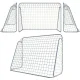 Metal Football Goal with Durable Net 215x150 cm, Carruzzo