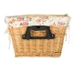 Woven Bicycle Basket with Floral Pattern and Click Mount