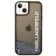 Karl Lagerfeld Liquid Glitter Elong Case for iPhone 14 Plus / 15 Plus - Black