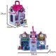 Foldable Dollhouse Playset Iso Trade 26689 with Furniture and Dolls