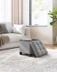 Quilted Storage Ottoman Footrest with Lid 37L, Grey
