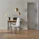 Multistore Set of 4 Dining Chairs, Faux Leather, White