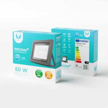 LED prožektors PROXIM II 10W 6000K IP66 Forever Light, melns