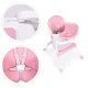 Ecotoys Baby High Chair with Basket and 5-Point Harness, Pink