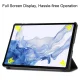 Samsung Galaxy Tab S9 (SM-X710, SM-X716B) Trifold Stand PU Leather Cover Case, Black