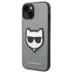 Karl Lagerfeld Choupette Head Patch Case for iPhone 14 Plus, Silver