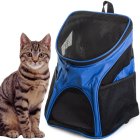 Foldable Mesh Cat Dog Backpack Bag Pet Carrier, Blue