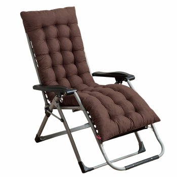 Outdoor Chaise Lounge Cushion 165x50 cm, Brown