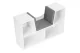 Ecotoys ZKB-5W Kids Storage Shelf with Seat, White