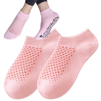 Breathable Cotton Non-Slip Grip Socks for Yoga, 36-40