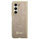 Guess Samsung Galaxy Z Fold 5 Case Glitter Script, Gold