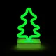 Forever Light FLNW03 LED Neon Light Christmas Tree on Wooden Stand, Green