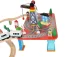 Wooden Children Toy Railway Train Track Car Road, 88 elements