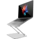 Foldable aluminum laptop stand, silver