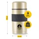 MOUNTAIN GOAT Stainless Steel Food Thermos 1000 ml, Gold