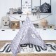 Teepee Tipi Style Kids Play Tent House Wigwam, Gray