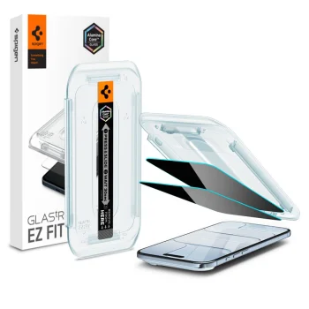 Spigen iPhone 17 Air Screen Protector Glas.TR Ez Fit Privacy, 2-Pack