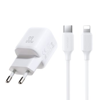 USB Wall Charger Joyroom JR-TG7 33W Dual Port + Lightning Cable