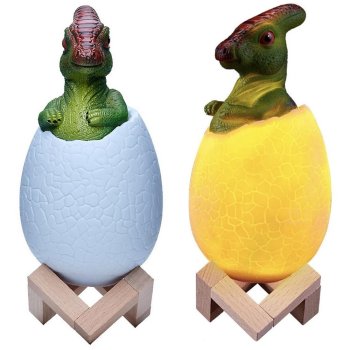 Kids Night Light Lamp Dinosaur Egg RGB LED