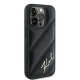 Karl Lagerfeld iPhone 15 Pro Case Diagonal Quilted Script, Black